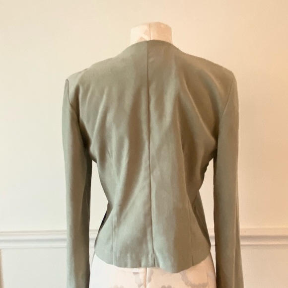 Vintage Y2K black & green patchwork cropped suede light jacket - Picture 7 of 7
